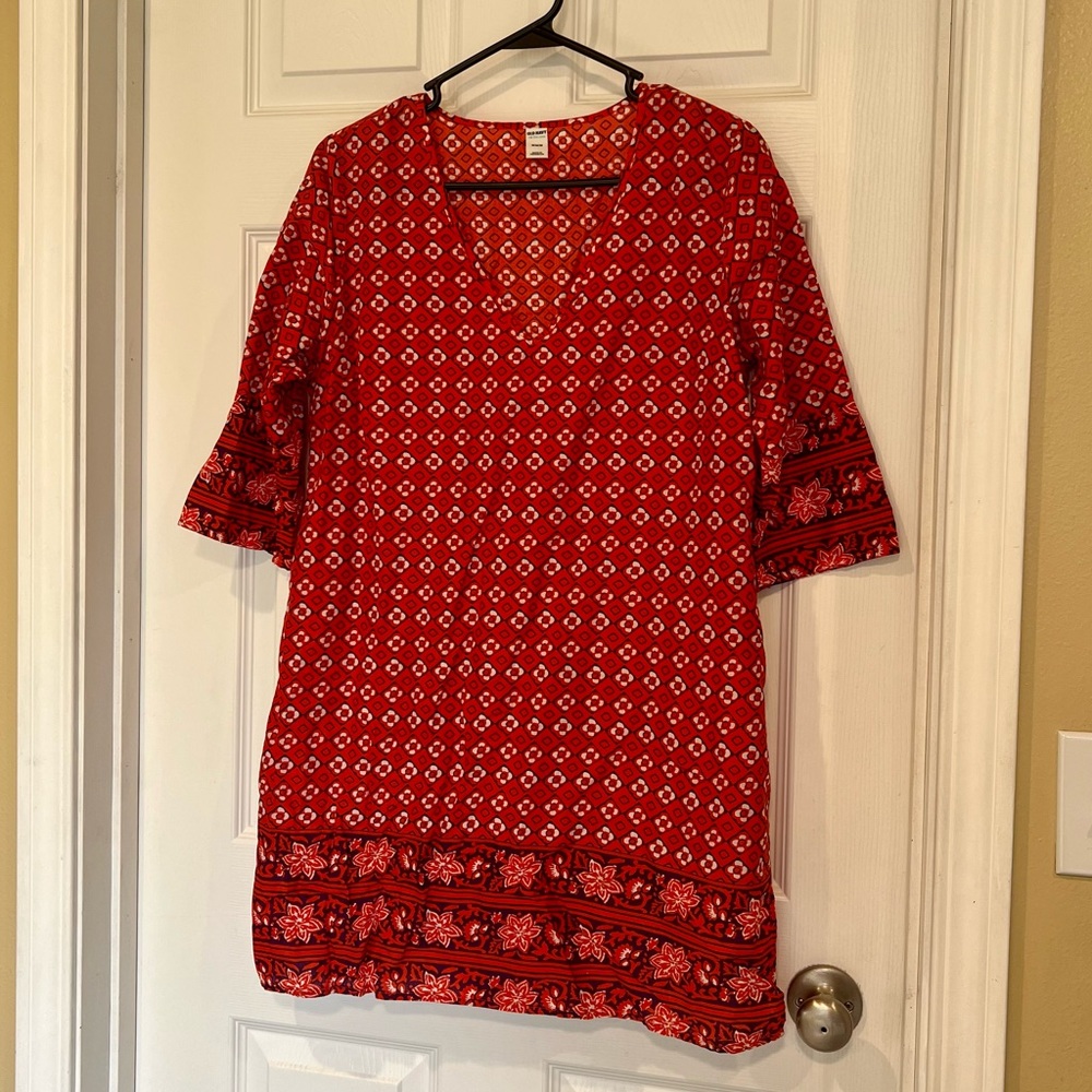 Old Navy Women’s Swim Cover Up/Tunic ~ Size M. Red & purple!